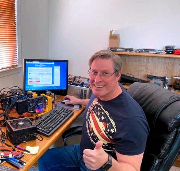 Man siting at computer